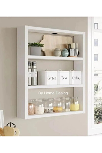 BY HOME DESİNG Mutfak Duvar Rafı Düzenleyici Raflı