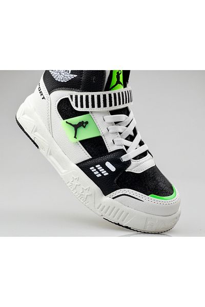 JOJO KIDS Unisex Children's Ankle Leather Sports Shoes, Basket, Tennis, Casual Sneakers, Velcro Shoes