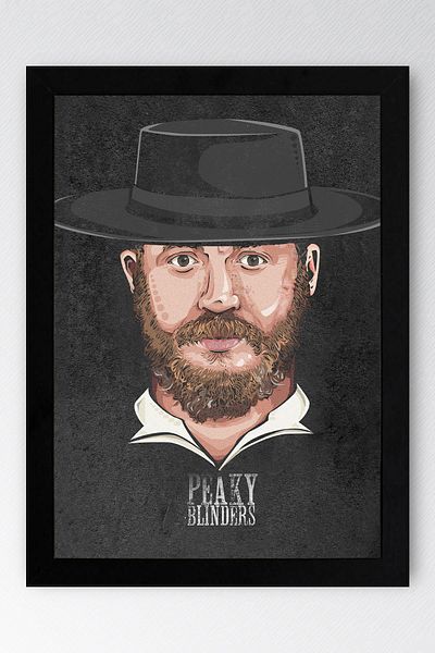 Saturn Peaky Blinders Framed Painting - Arthur Shelby Tv Series Poster Painting