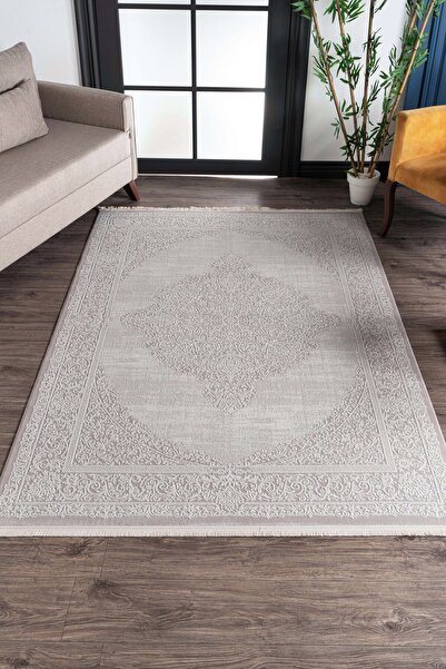 KREASYON HALI Nar A0195 Bej Uzun Ömürlü Yumuşak Dokulu Salon Mutfak Koridor O...