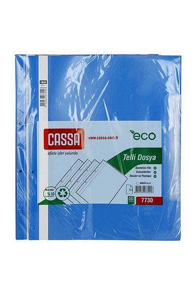 Cassa Eco A4 Blue Wire File Plastic - Pack of 50 7730