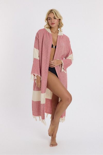 Mulberry Diamond Peshtemal Bathrobe Bath and Beach Dress
