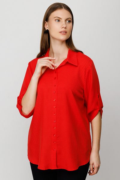 Mi Pret a Porter Mi Three Quarter Sleeve Plaid Shirt
