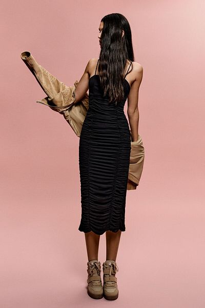 Bershka Gathered midi dress