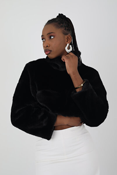 Viskosa New Season Black Plush Crop