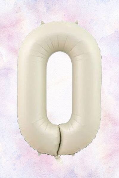 Atölye Mi بالون فويل ريترو كريمي 0 أرقام 80 سم