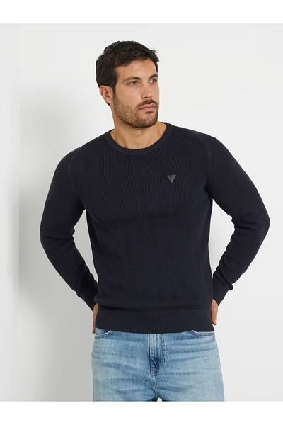 Guess Jeans Pulover bărbați Guess Crew Neck Sweater albastru