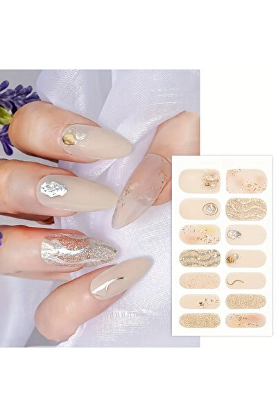 Takıtolia Jelüx Summer - Pastel Renkli Çiçekli Yapışkan Tam Kaplama Jel Tırna...