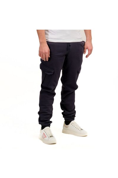 Guess Jeans Ανδρική μπλε φόρμα Guess Will Pant Smart Blue