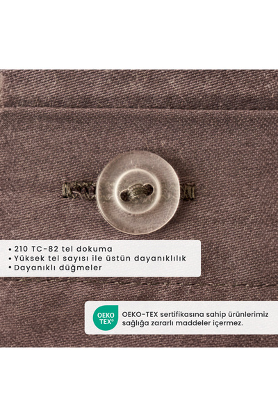 Bella Maison %100 Pamuk Saten Supreme Basic Çift Kişilik Nevresim Seti Antrasit (200x220 cm)