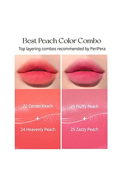 PERIPERA INK AIRY VELVET 021 FLUFFY PEACH 4 g - Dlouhotrvající tekutá rtěnka