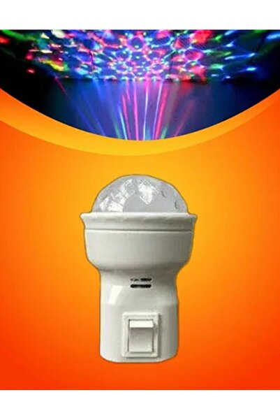 Ceyden Renk Değiştiren Ampul Rgb 3w Beyaz Dahil Prize Tak Çalıştır Disko Topu
