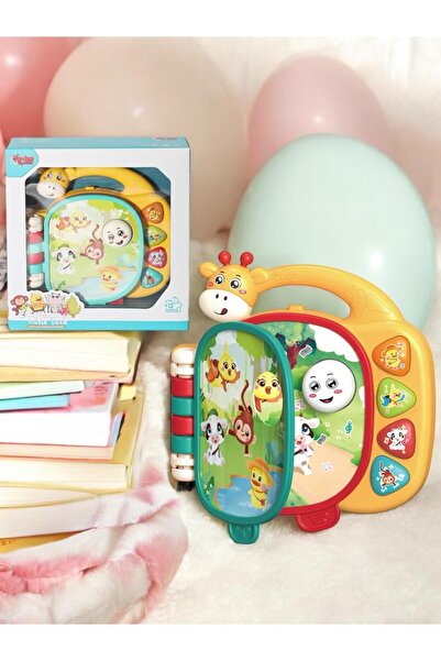BYCEGU 89834 Kutulu Işıklı ve Müzikli Zürafa Kitap Bebek Piyanosu BİR ADETTİR