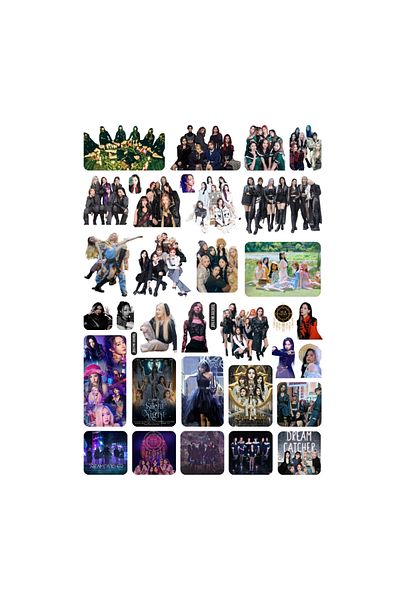 Ororabutik Σετ αυτοκόλλητων 35 τεμαχίων Kpop Dream Catcher - Scrapbook Bullet Journal