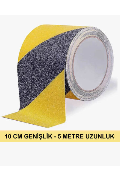 tikpaket 10 CM 5 METRE SARI SİYAH ZEMİN KAYDIRMAZ BANT