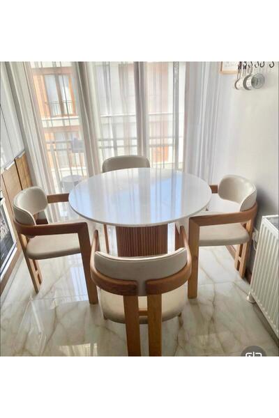 Home Yuvarlak Gerçek Mermer Masa
