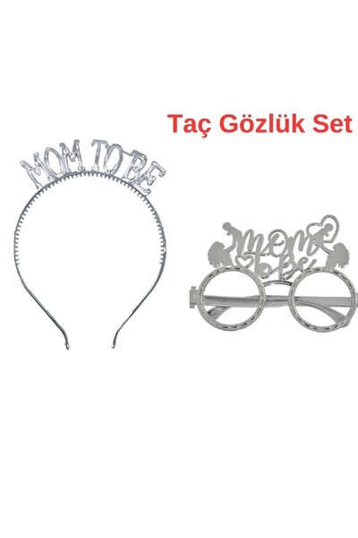 Bkmc Happy Birthday Tac Gözlük Seti Mom To Be Parti Aksesuar Taç Gözlük