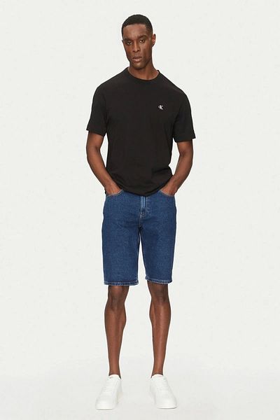 Calvin Klein Men's Regular Fit Cotton Navy Blue Denim Shorts