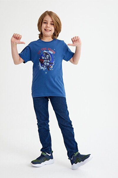 CC STORE Tricou pentru copii cu imprimeu astronaut pentru varsta 5-15 ani