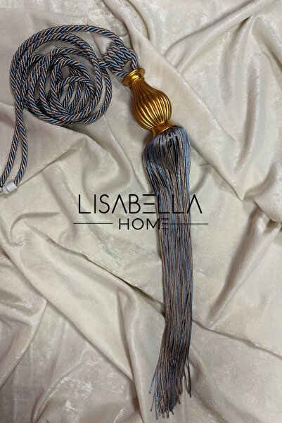 LisabellaHome Curtain Tieback, Curtain Tie, Curtain Holder and Broochol Blue Coffee