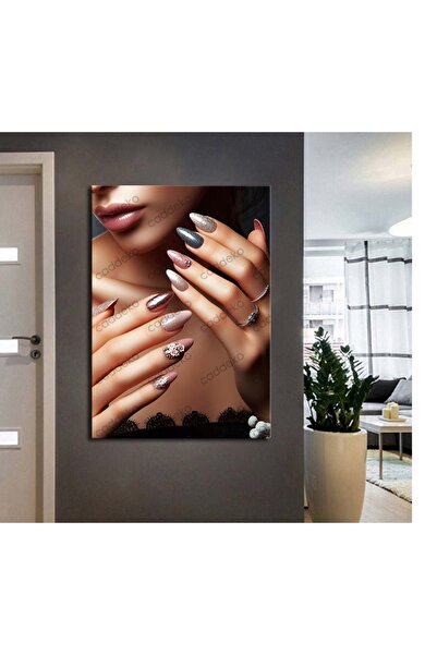 caddeko dkm-trn12 Nail Art Tırnak Süsleme Sanatı Kanvas Tablo Güzellik Salonu...