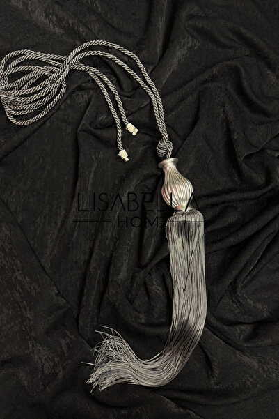 LisabellaHome Perde Bağlama, Perde Bağı, Perde Tutucu ve Broçol Antrasit