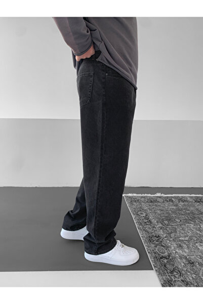 NO1 KONSEPT Anthracite Baggy Fit Relaxed Fit Jean Trousers
