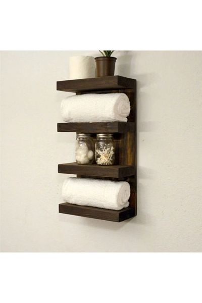 HOMS Wooden towel rack series-620 Homs 65 x 12 x 20 cm, rustic