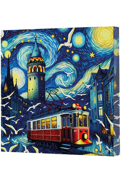 Dokuz Yayınları Vivago Art Van Gogh 1 Galata - Notebook Set with 14X20 Lines and 15X15 No Lines (320 Sheets)