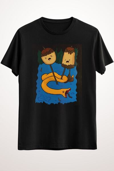 CC STORE Tricou clasic pentru bărbați, negru, prințesă Bubblegum S Rock