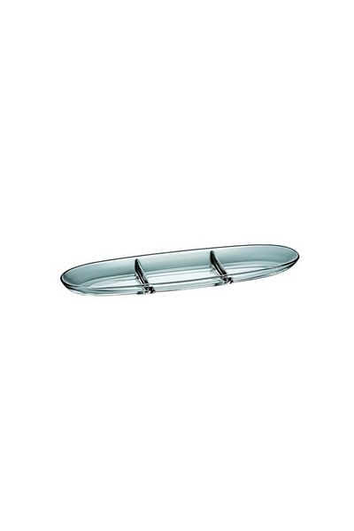 Vidivi 3-Part Contemporary Design Crystal Serving Dish 41 x 11.5cm