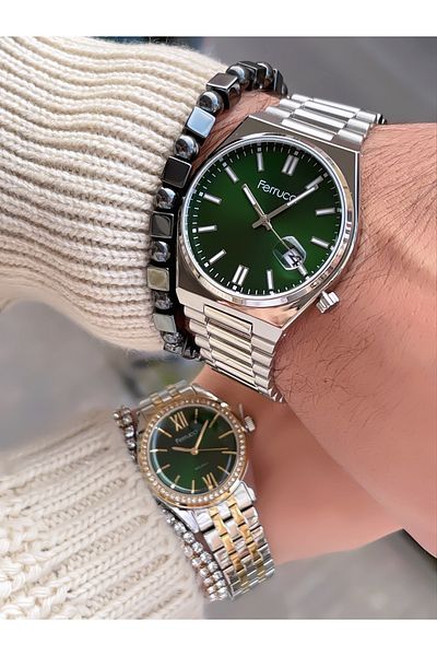 Ferrucci Steel Cord Lovered Double Wristwatch 3 Atm Waterproof