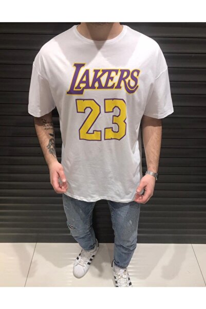 CC STORE Κίτρινο μπλουζάκι Lakers 23 Oversize