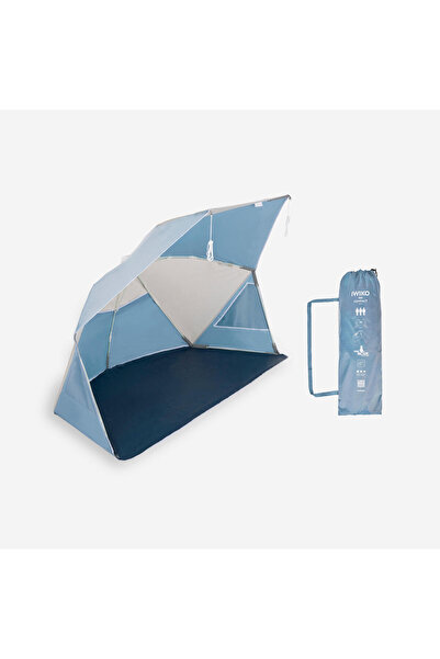 Decathlon 3 Kişilik UV Korumalı Plaj Gölgeliği - Gri/Bej - Iwiko 180