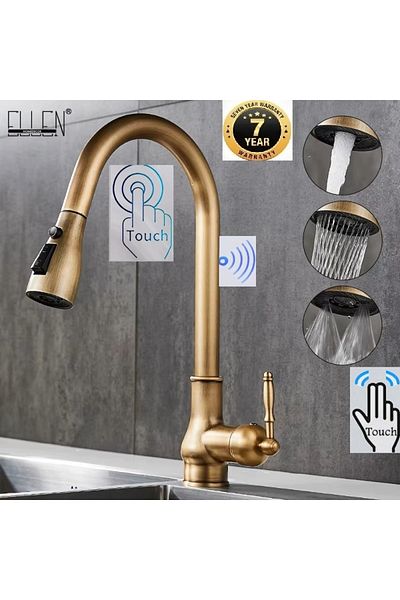 OEM Spiral Fountain Kitchen Sink Faucet - Touch Smart Antique Color Imported
