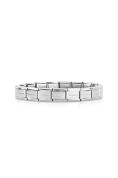 HELLOCOS Classic Silver Color Charm 316L Steel Bracelet