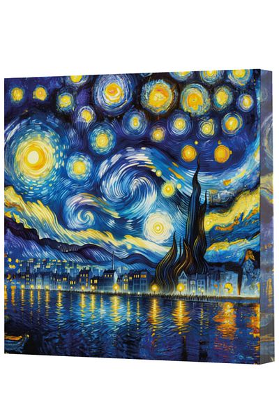 Dokuz Yayınları Vivago Art Van Gogh 7-Star Night 14X20 Lined Notebook-15X15 Unlined Notebook Set (320 Sheets)