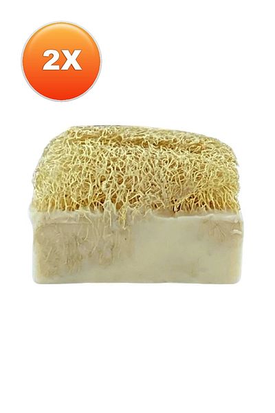 Turkishcare Natural Pumpkin Fiber Slider Soap 120 Gr Set of Two