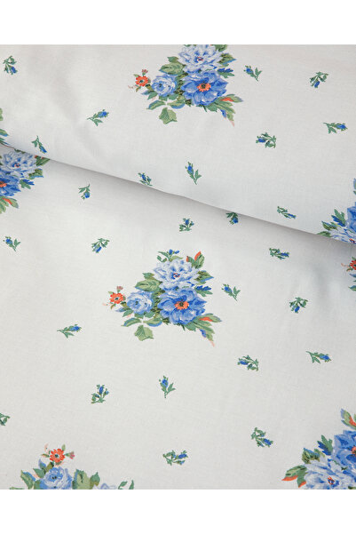 English Home Fragrant Flowers Tek Kişilik Nevresim Seti Mavi