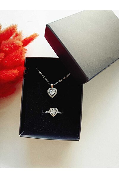 Kudi zirkon taşlı kolye ve yüzük