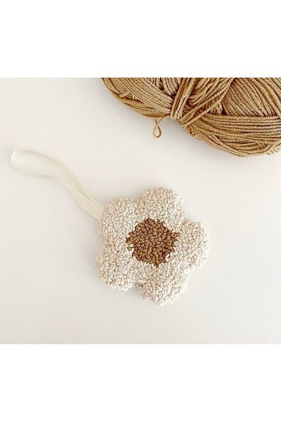 efecco 1Pc Child Baby Special Design 100% Natural Cotton Ip Punch Double Sided Pacifier Strap