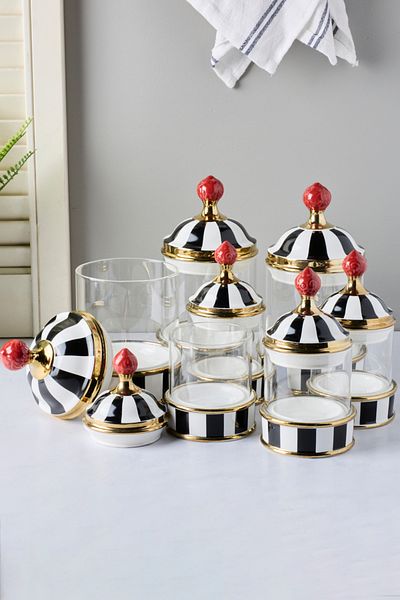 Perotti Maura Nero 7-Piece Spice Holder with Stand