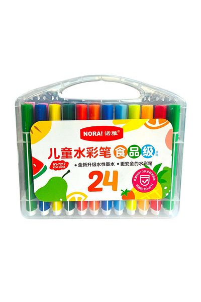 Andofis Pack of 24 Mandala Patterned Watercolor - Washable Felted Pens