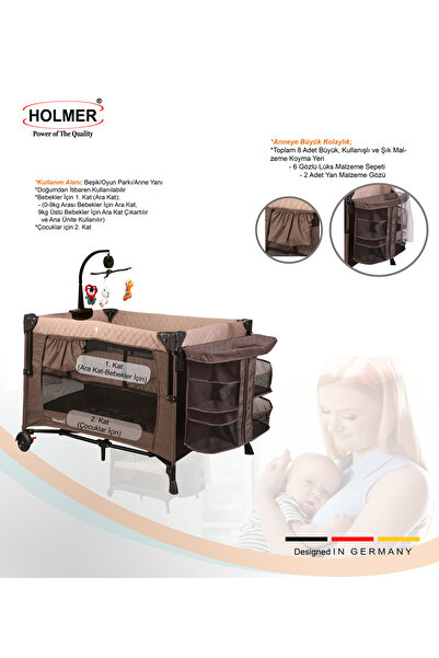 Holmer (YATAK HEDİYELİ) Eurostyle Maxi Comfort Dönenceli Anne Yanı Park Yatak 70x110cm Bej Aloevera Yatak