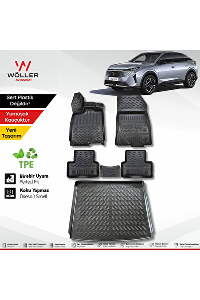 wöller Peugeot Yeni 3008 Paspas Bagaj Havuzu Set Hybrid Ve Elektrikli Uyumlu 2024 Sonrası 3d Ultraflex Set