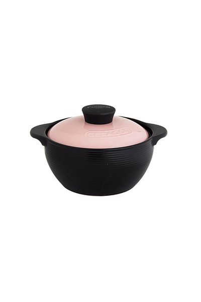 SAFA Ceramic Cooking Pot Matte Black 3 Litter