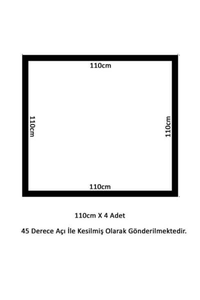 Dekonil Roma 4cm Boyanabilir Hazır Kesilmiş Duvar Çıtası Paketi 110X110 cm