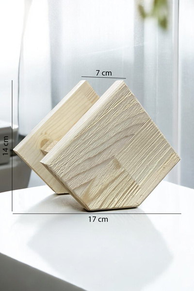 Stil Nord Naturlig Handmade Wooden Napkin Holder
