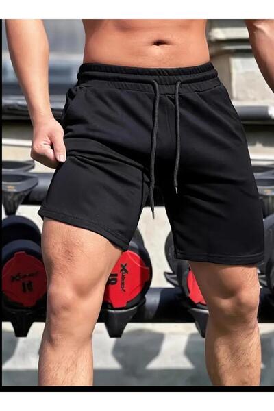 UYN SPORT Pack of 2 Grey-Black Color Soft Fabric Comfortable Fit Elastic Waist Summer Shorts with Pockets