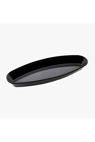 HIC Melamine Oval Serving Plate Black Color Size 57 cm